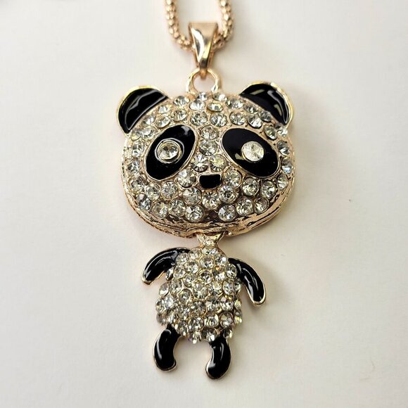Crystal Panda Pendant Necklace - Picture 10 of 11
